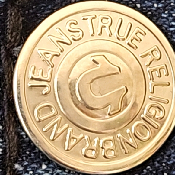 True Religion Billy Super T Jeans Made in USA Size 32 Hemmed 25.5 Inseam Y2K - Picture 12 of 17